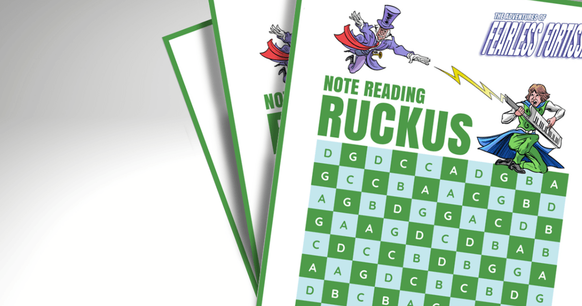 Note Reading Ruckus - A Printable Piano Game To Destroy Note Reading ...