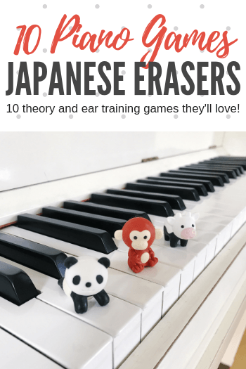10 piano games using Iwako Erasers