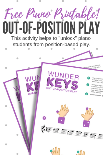 Printables for playing piano out of position.