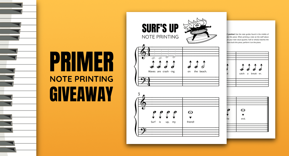 A Surf's Up Note Printing Piano Solo