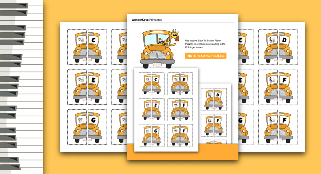 Back-To-School Note Reading Puzzles