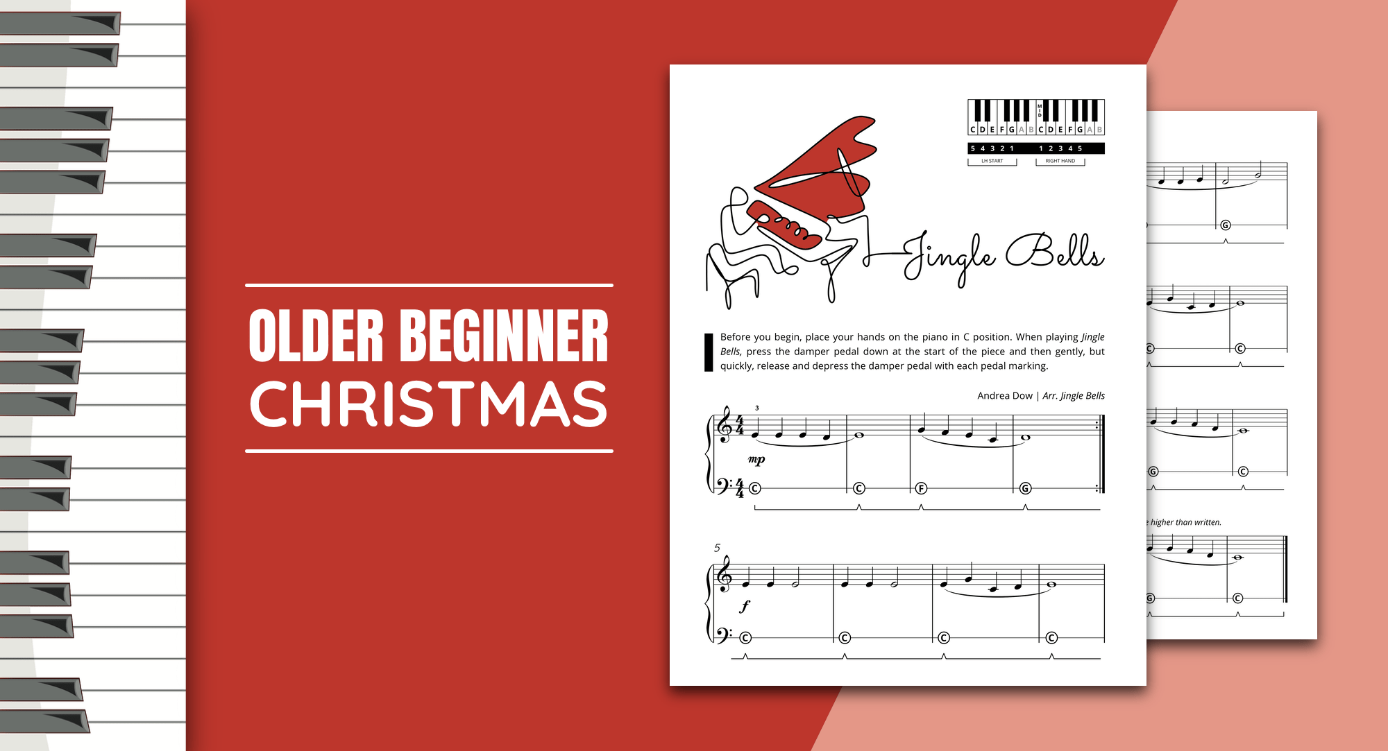 older beginner Christmas piano