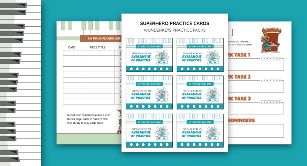 Superhero Piano Practice Pack