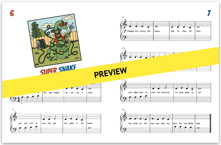 Superhero Primer Piano Book - Song Preview