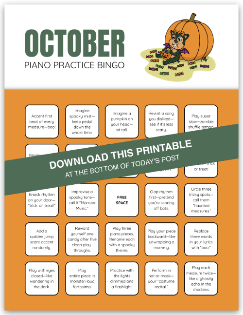 Halloween Piano Practice Challenge