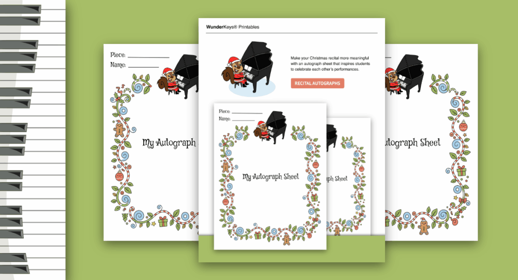 Christmas Recital Autograph Page