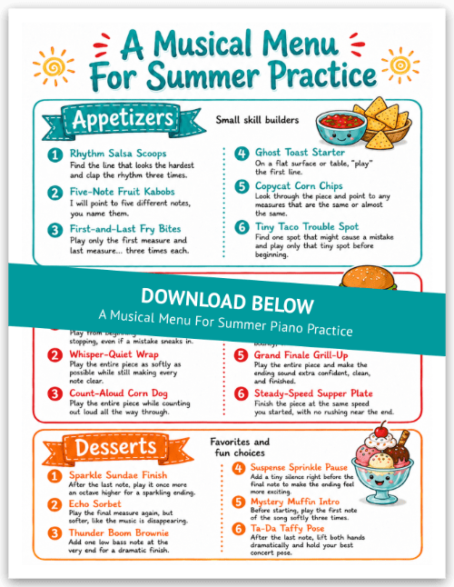 musical practice menu